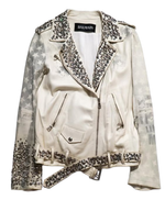 1 of 1 balmain studded American flag jacket