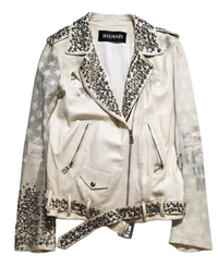 1 of 1 balmain studded American flag jacket
