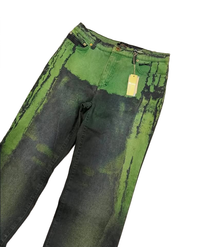 2000s Roberto Cavalli Green Gradient Jeans