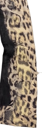 Fall/Winter 2001 Roberto Cavalli Leopard & Fur Print Jeans