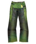2000s Roberto Cavalli Green Gradient Jeans
