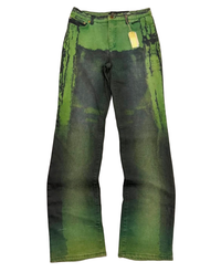 2000s Roberto Cavalli Green Gradient Jeans