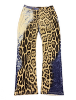 F/W 2001 Roberto Cavalli Leopard & Fur Print Jeans