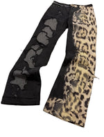 Fall/Winter 2001 Roberto Cavalli Leopard & Fur Print Jeans