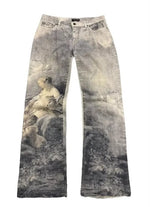 FW 1994 Roberto Cavalli Venus Art Print Angel Renaissance Jeans