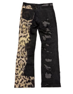 Fall/Winter 2001 Roberto Cavalli Leopard & Fur Print Jeans