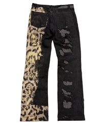Fall/Winter 2001 Roberto Cavalli Leopard & Fur Print Jeans